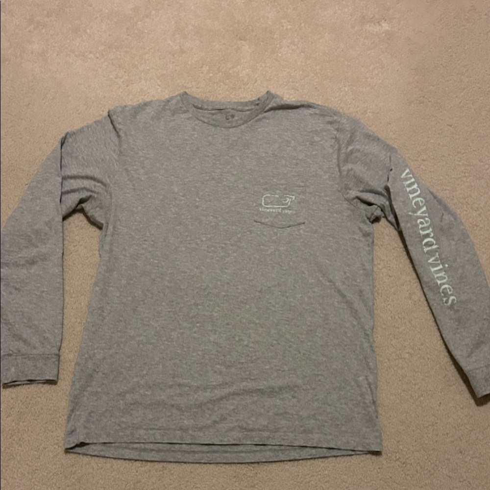 Vineyard Vines Heather Gray Long Sleeve Tee